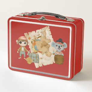 Treasure Hunter Pirate Birthday Metal Lunch Box