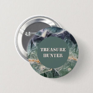 Treasure Hunter Purple Abstract Gem Rockhound 6 Cm Round Badge