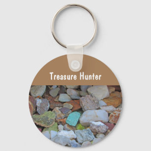 Treasure Hunter Rock Collection Stone Rockhound Key Ring