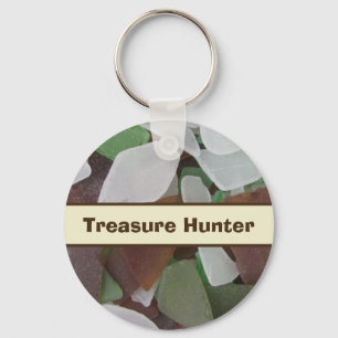 Treasure Hunter Sea Glass Photo Beach Collector Key Ring
