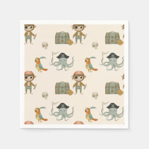 Treasure Hunters Pirate Birthday Napkin