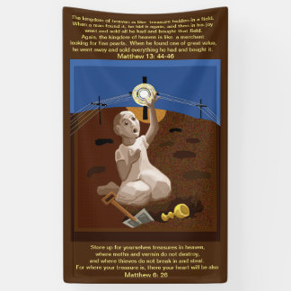 Treasure in a field banner