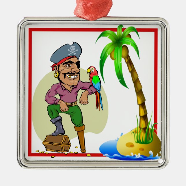 Treasure Island 3 Metal Tree Decoration (Front)