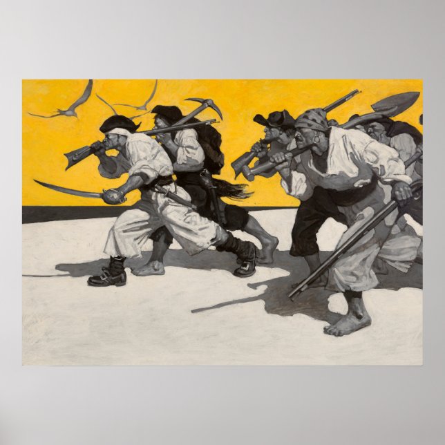 Treasure Island by Newell Convers Wyeth Poster (Front)