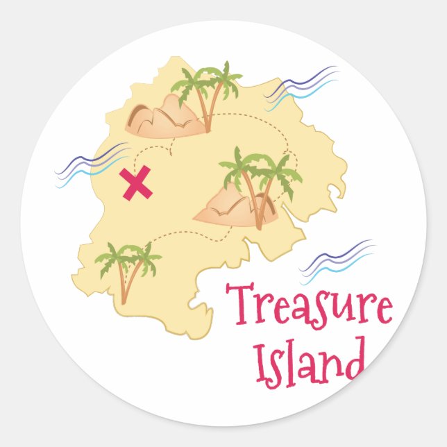 Treasure Island Classic Round Sticker (Front)