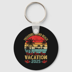 Treasure Island Florida Sand Sea Sun Vacation 2025 Key Ring
