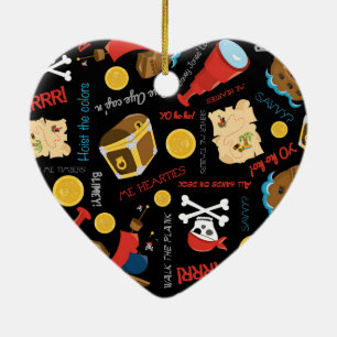 Treasure Island Party Pirate   Ceramic Tree Decoration