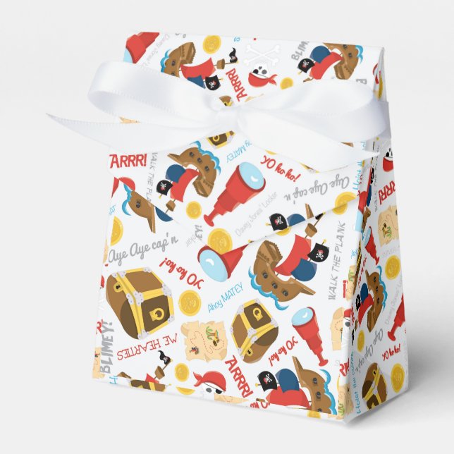 Treasure Island Party Pirate Favour Box (Front Side)
