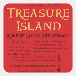 Treasure Island Quotes Square Sticker