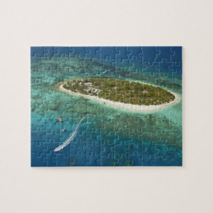 Treasure Island Resort and boat, Fiji Jigsaw Puzzle