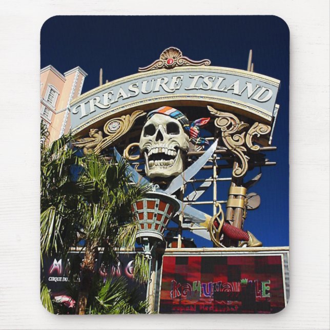 Treasure Island Sign Mouse Mat (Front)