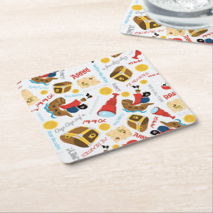Treasure Island Square Paper Coaster