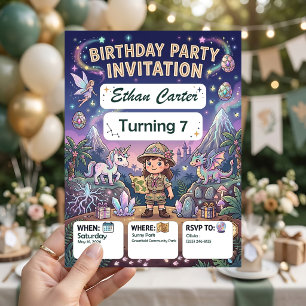 Treasure Map Birthday Invitation Customisable