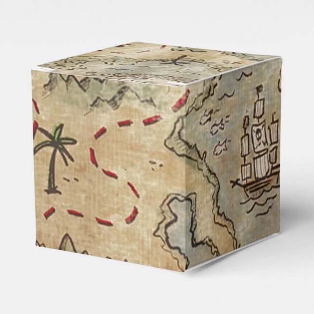 Treasure Map Favour Box (Front Side)