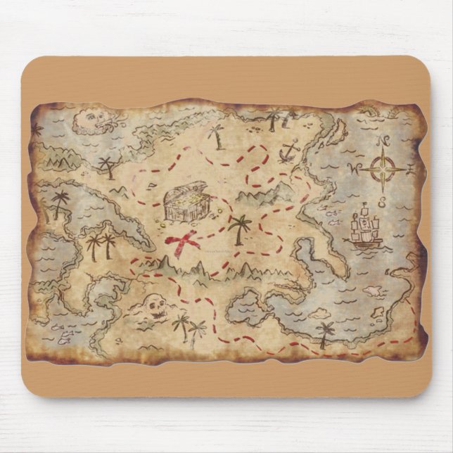 Treasure Map Mouse Mat (Front)