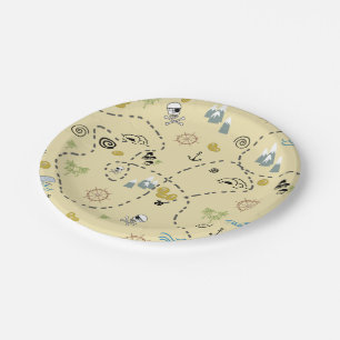Treasure Map party  Paper Plate