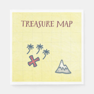 Treasure Map Pirate Party Napkin