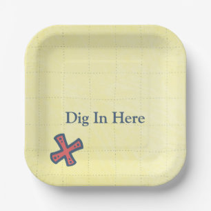 Treasure Map Pirate Party X Marks the Spot Dig In  Paper Plate