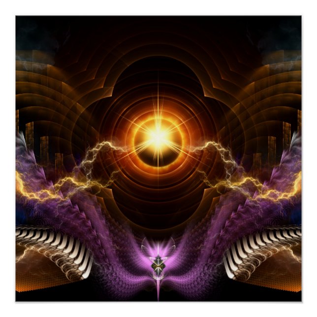 Treasure Of Night Fractal Art Perfect Poster (Front)