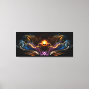 Treasure Of Night Fractal Art Wrapped Canvas Print