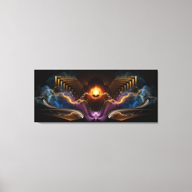 Treasure Of Night Fractal Art Wrapped Canvas Print (Front)