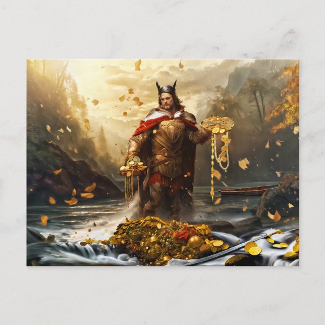 treasure of the Nibelungs in the Rhine. Postcard (Front)