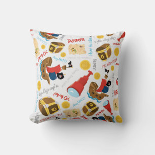 Treasure Party Pirate Throw Pillow