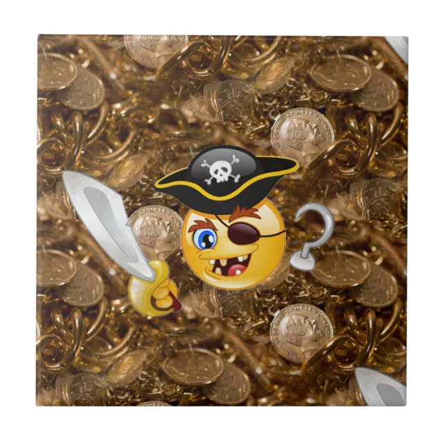 treasure pirate emoji tile (Front)