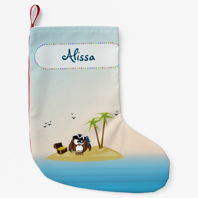 treasure quest owl - Christmas sock (Front)