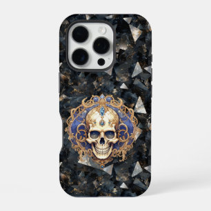 Treasure Skull on Black Diamonds iPhone case