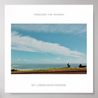 Treasure The Moment Man Bench Landscape Poster