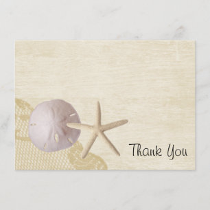 Treasured Beach Flat Card Thank you