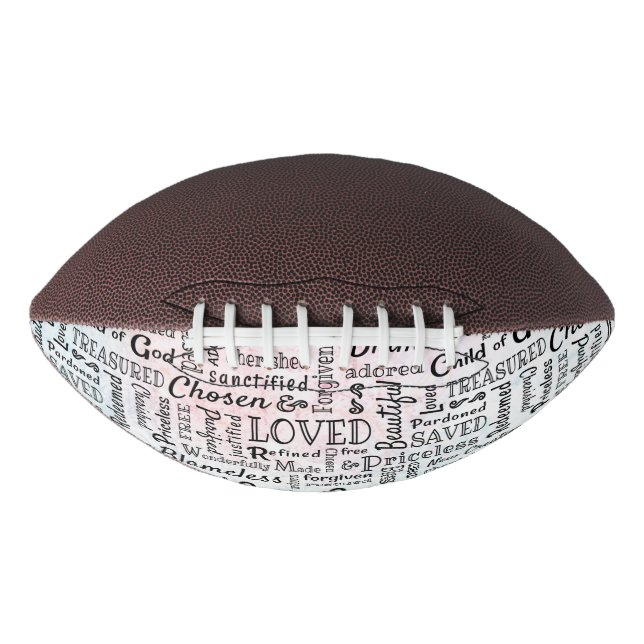 Treasured Christian Words of Affirmation American Football (Front)
