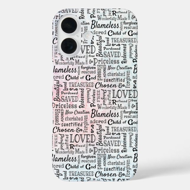 Treasured Christian Words of Affirmation Case-Mate iPhone Case (Back)