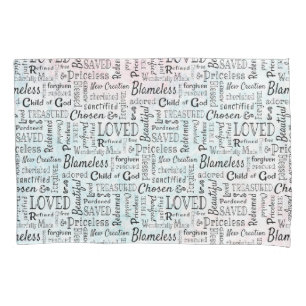 Treasured Christian Words of Affirmation Pillowcase