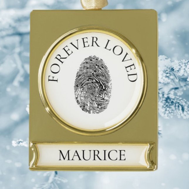 Treasured Custom Fingerprint Memorial Ornament (Creator Uploaded)
