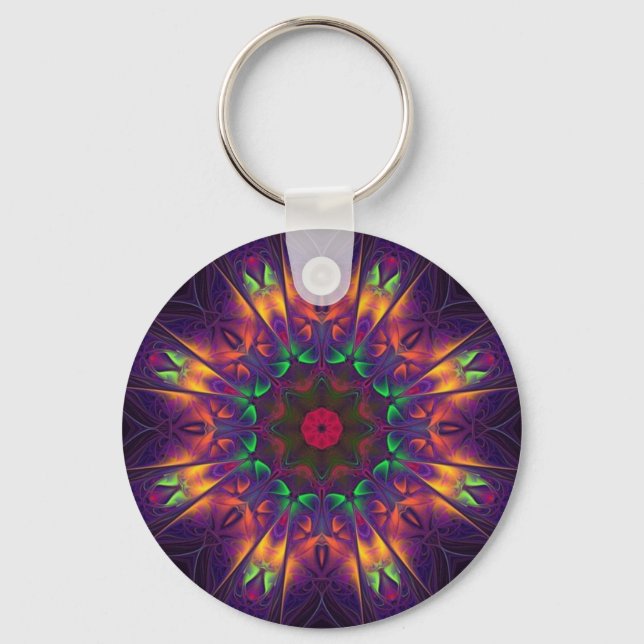Treasured Lore Mandala   Key Ring (Front)