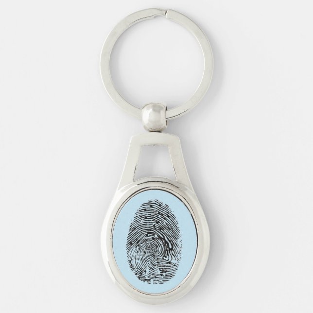 Treasured Memorial Fingerprint Key Ring (Front)