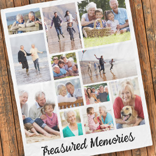 Treasured Memories 12 Photo Keepsake Fleece Blanket