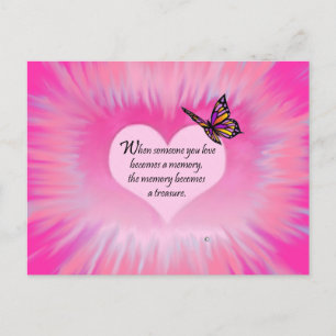 Treasured Memories Butterfly Poem Postcard