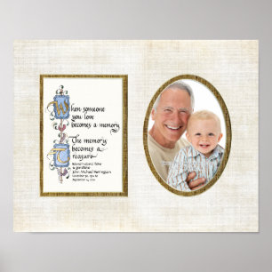 Treasured Memory Photograph Sympathy Personalised Poster