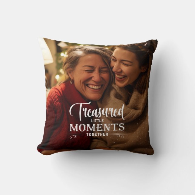 Treasured Moments White Script Cushion (Front)