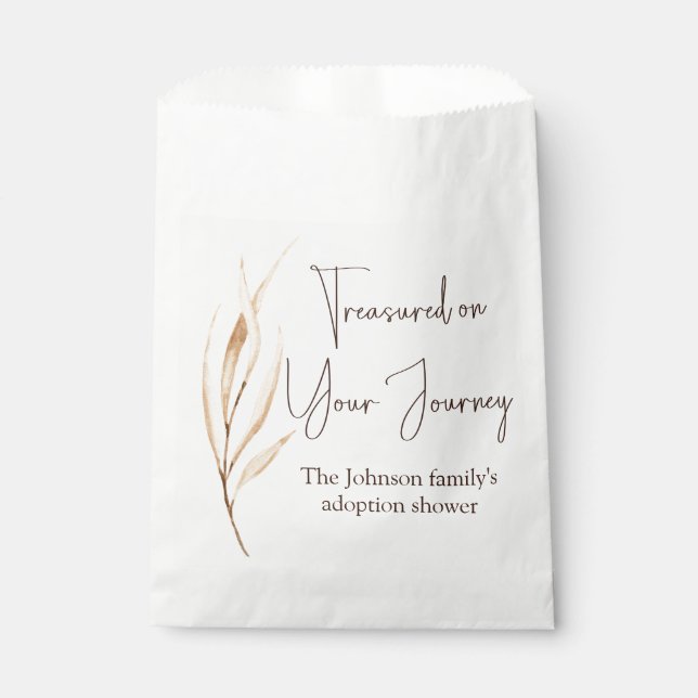 "Treasured on your Journey" Foster Care Shower Favour Bags (Front)