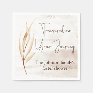 "Treasured on Your Journey" Foster Care Shower  Napkin