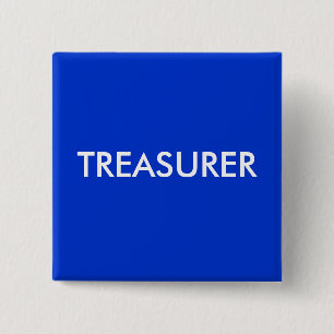 TREASURER 15 CM SQUARE BADGE
