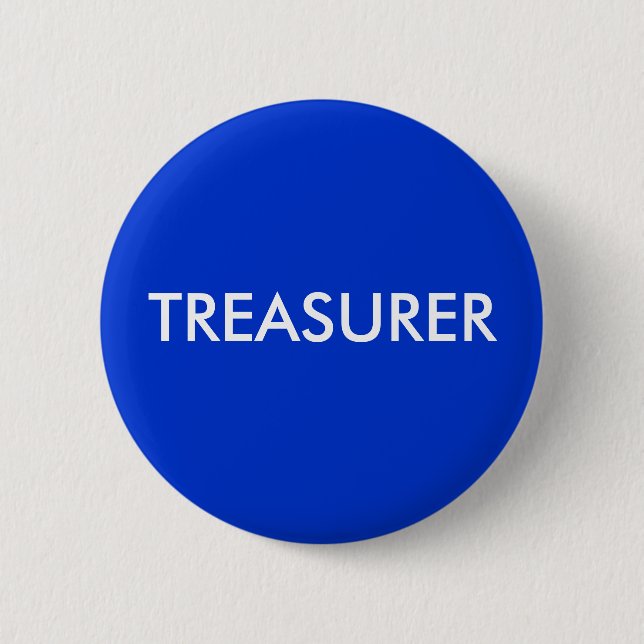 TREASURER 6 CM ROUND BADGE (Front)