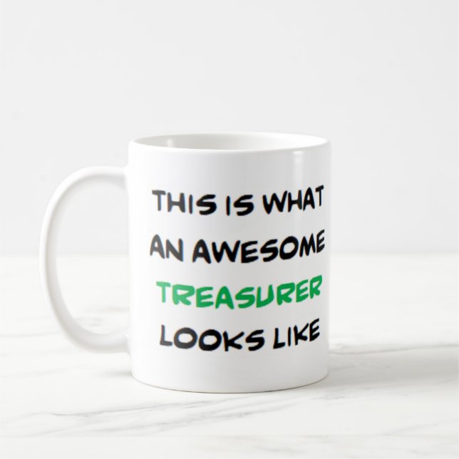 treasurer, awesome coffee mug (Left)