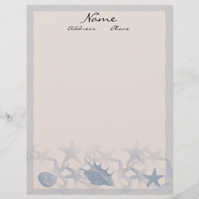 Treasures by the Sea Letterhead (Front)