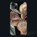 Treasures of the Sea iPhone 13 Case<br><div class="desc">This art print displays the finest things in nature within the ocean. Find all the different types of sea life in this image including a Conch Seashell,  Sand Dollars,  and Reefs buried deep in the sea. This art collection is a must have in your next Zazzle products.</div>