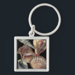 Treasures of the Sea Key Ring<br><div class="desc">This art print displays the finest things in nature within the ocean. Find all the different types of sea life in this image including a Conch Seashell,  Sand Dollars,  and Reefs buried deep in the sea. This art collection is a must have in your next Zazzle products.</div>